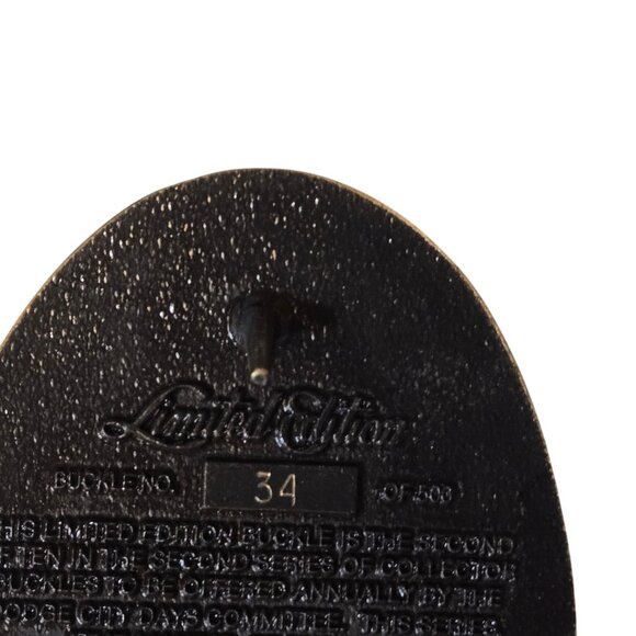 Dodge City Days Belt Buckle 1997 Cowboy Western Kansas Limited Edition - Picture 5 of 11